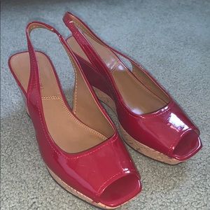 Tahari Red Wedges